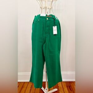 NWT Judy Blue Green High Waist Wide-Leg Jeans